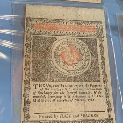 1770s/80s Continental Currency & Colonial Era Rhode Island Currency