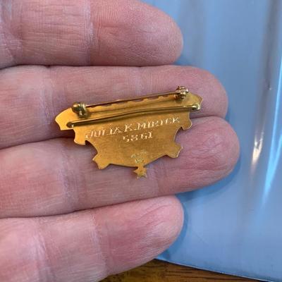 10k & 14k Antique Award Pins Lot DOR And More