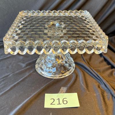 HTF SQUARE Fostoria American Cake plate