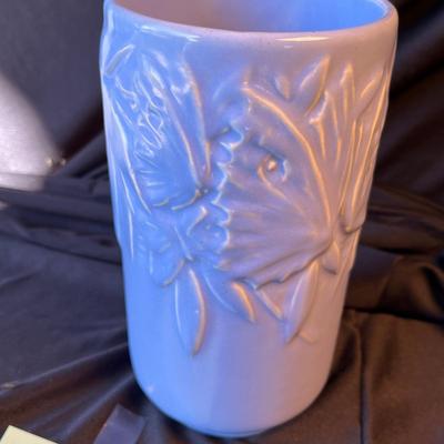 McCoy Pottery Butterfly cylindrical Vase