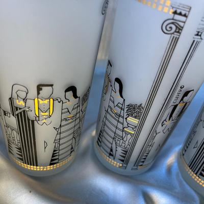 Vintage Art Deco High ball tumblers