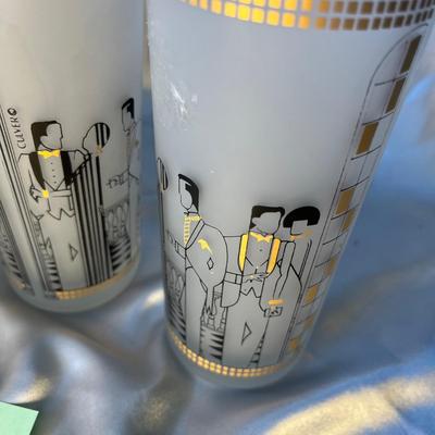 Vintage Art Deco High ball tumblers
