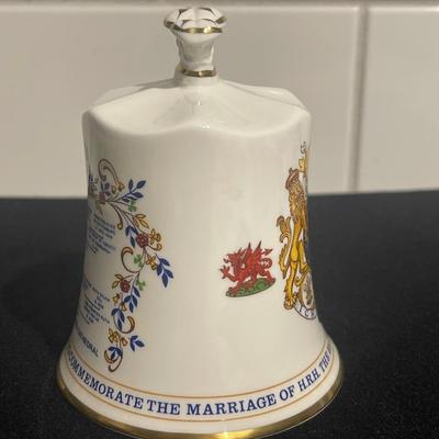 Vintage AYNSLEY Bone China MARRIAGE OF PRINCE CHARLES & DIANA Lineage BELL
