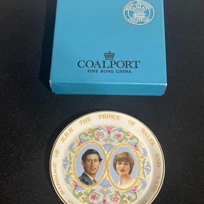 Coalport Fine Bone China Prince Charles & Lady Diana Spencer Plate/Dish