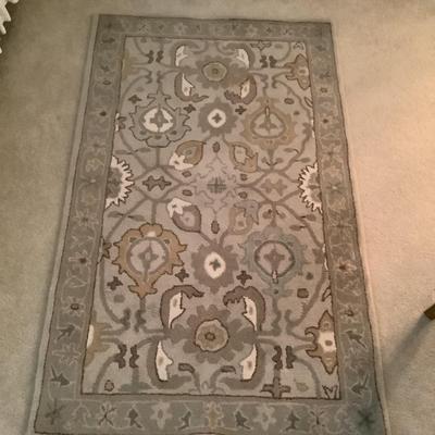 288 Ballard Design Wool Gray and White Handtufted 3'x 5' Rug