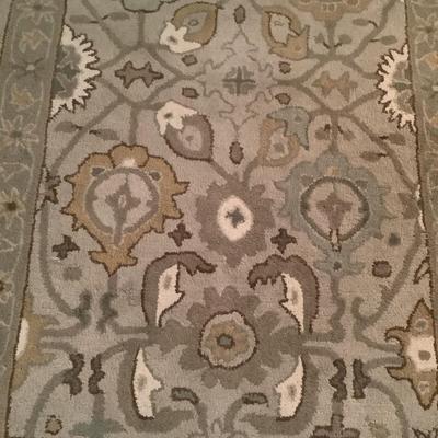 288 Ballard Design Wool Gray and White Handtufted 3'x 5' Rug