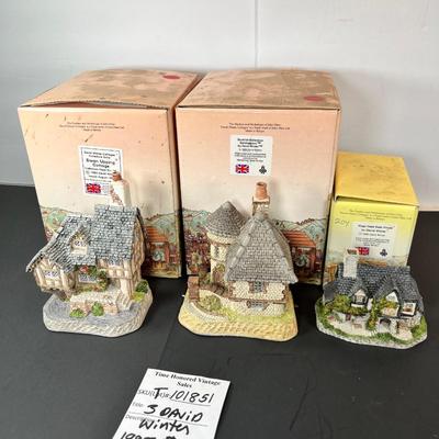 Three English David Winter cottages