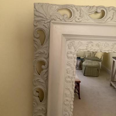300 Antique Wood Plaster Design Wall Mirror