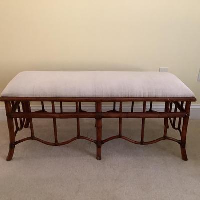 302 Bamboo Upholstered Bench