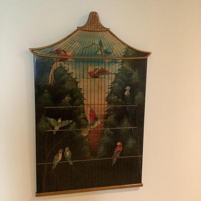 310 Tropical Birds in Cage Wall Art Decor by Accent
