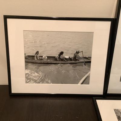 315 Set of 4 Black and White Framed Bali Travel Photos