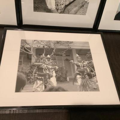 315 Set of 4 Black and White Framed Bali Travel Photos