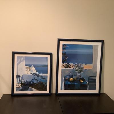 329 Framed Pair of Greece Prints