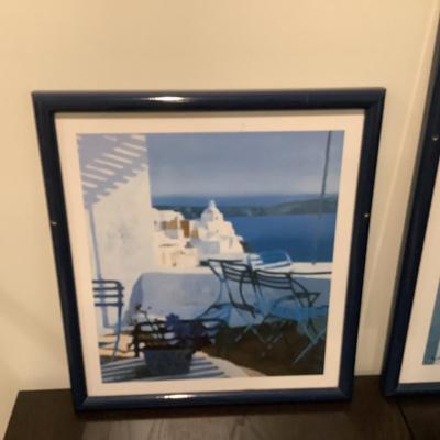 329 Framed Pair of Greece Prints