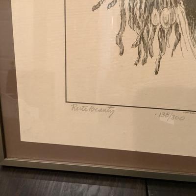 331 Signed and Numbered Lithograph of "Rasta Beauty" by S.S. Carty