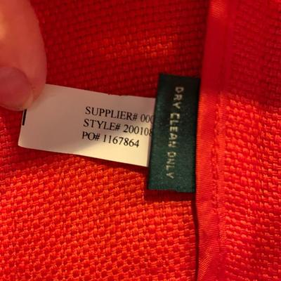 Lauren Ralph Lauren Burnt Orange Linen Peplum Jacket - Online Auction Feature Size 16