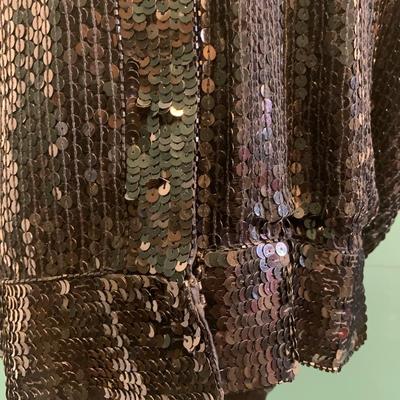 Mystical Elegance: Candlelight by Jainsonâ€™s Black Sequin Silk Batwing Jacket - Size Large