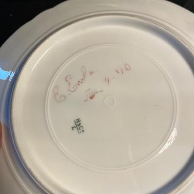 Bavarian Hand Painted Floral Salad Plates