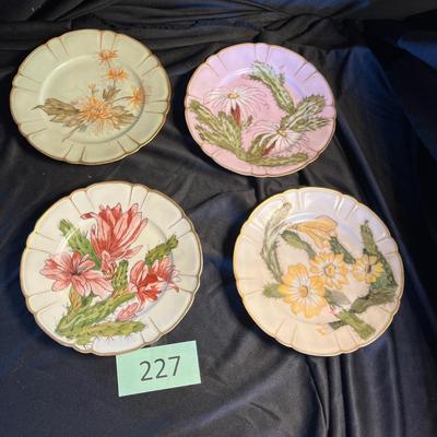 Bavarian Hand Painted Floral Salad Plates