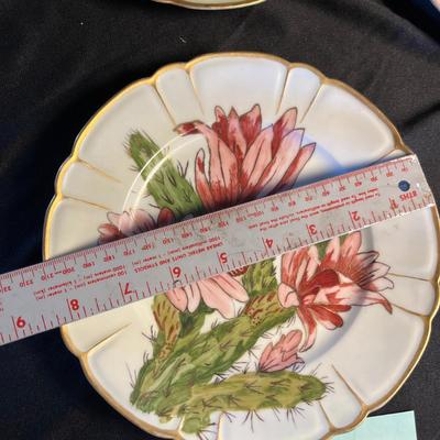 Bavarian Hand Painted Floral Salad Plates