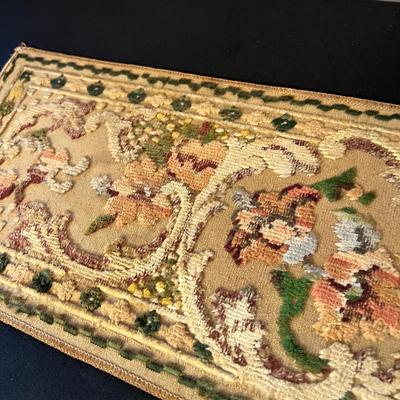 2 Antique Embroidered Small Tapestry Panels