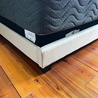 Tufted Fabric King-Size Low-Profile Bed ~ *Read Details
