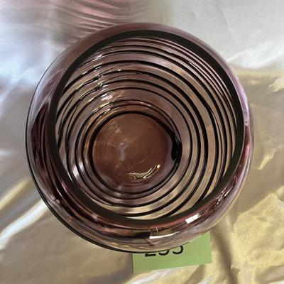 Studio Glass Threaded Ball Vase