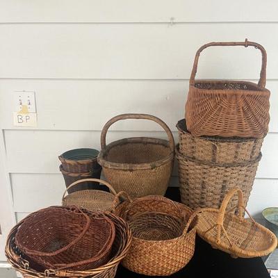 Basket Collection Including One Wood Handled Basket (BP-MG)