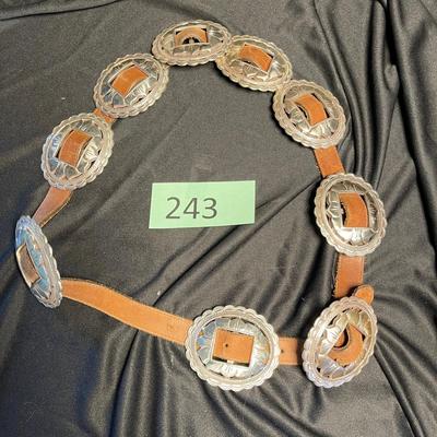 Brighton Silver Plate Concho Belt