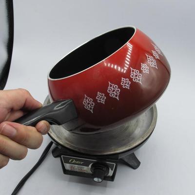 Oster Red Electric Fondue pot