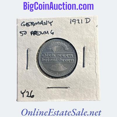 1921D GERMANY 50 PFENNIG