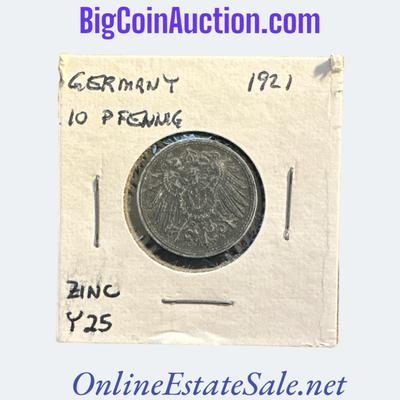 1921 GERMANY 10 PFENNIG
