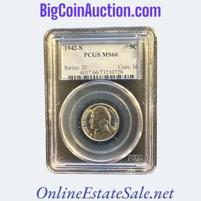 1942-S SILVER WAR NICKEL