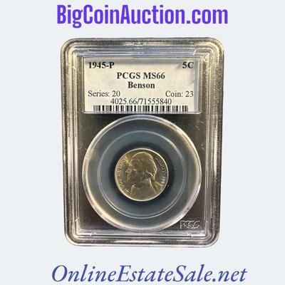 1945-P BENSON SILVER WAR NICKEL