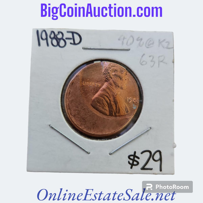 1988-D PENNY ERROR