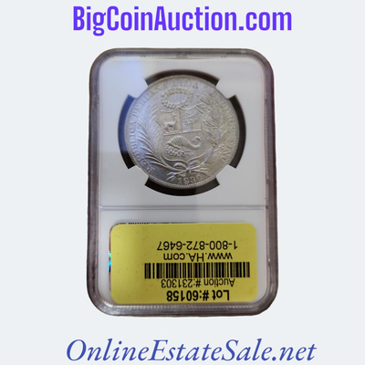 1930 PERU SOL COIN