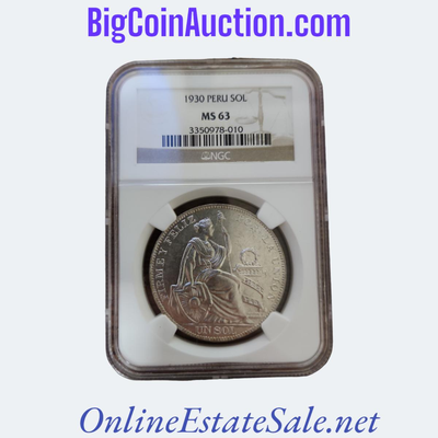 1930 PERU SOL COIN