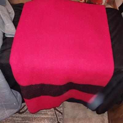 NICE VINTAGE FARIBO WOOL BLANKET AND OTHER WOOL BLANKET