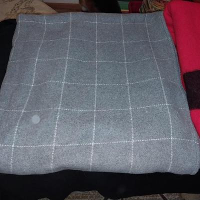 NICE VINTAGE FARIBO WOOL BLANKET AND OTHER WOOL BLANKET
