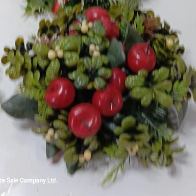 Four vintage plastic Faux garland wreaths