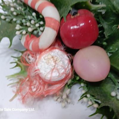 Four vintage plastic Faux garland wreaths