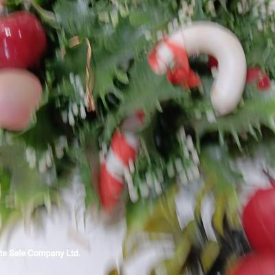 Four vintage plastic Faux garland wreaths