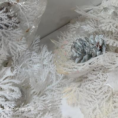 Faux Vintage plastic garland- picks and wreaths