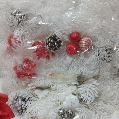 Faux Vintage plastic garland- picks and wreaths