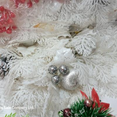Faux Vintage plastic garland- picks and wreaths