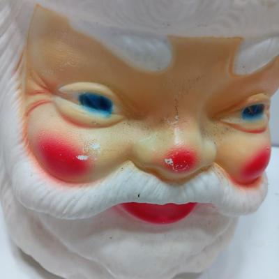 Vintage EMPIRE mold Santa cookie jar no lid with Three mugs Cookies & Milk!