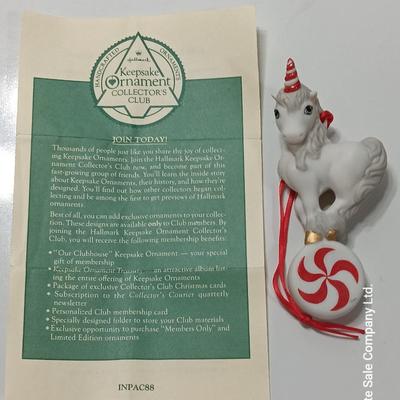Hallmark 1988 Merry-Mint Unicorn Signed by artist