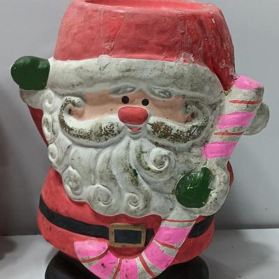 Vintage Santa and Angel candle holders