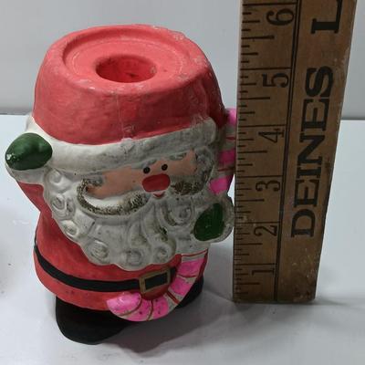 Vintage Santa and Angel candle holders