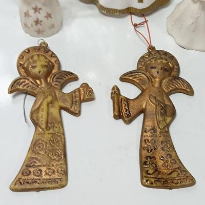 Vintage plastic light up angel with other plastic vintage angels Bradford angel
